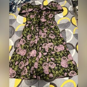 Floral women’s Dress - Black and Pink